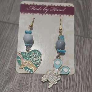 Handcrafted Mix N Match Crafty Girl Gang Drop Earrings